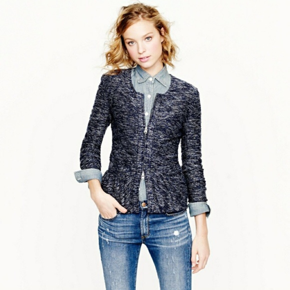 SOLD💥J. Crew Boucle Peplum Jacket